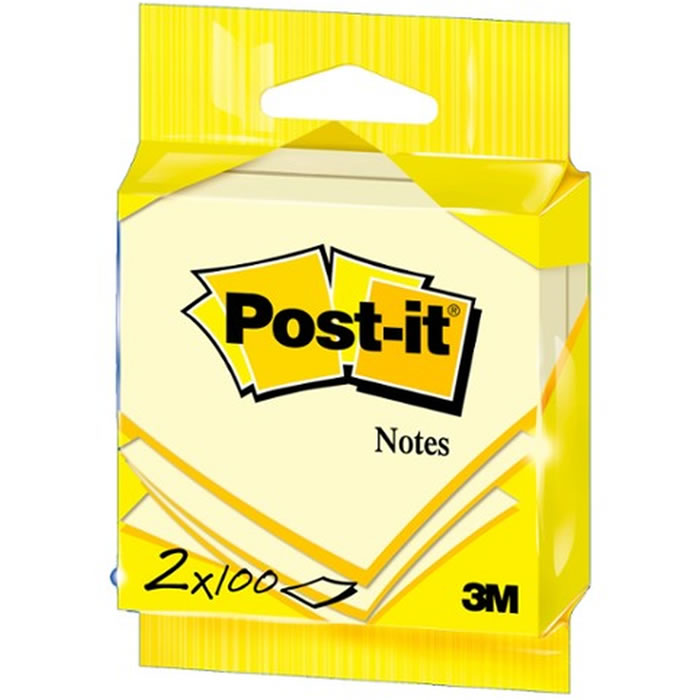 POST-IT – Bloc de notes repositionnables 76 x 76 mm x2