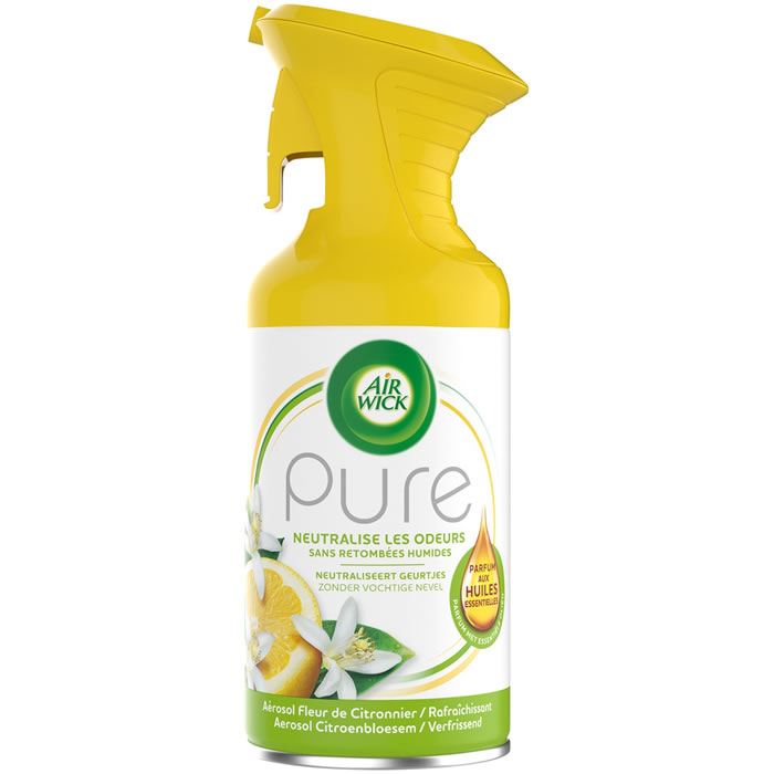 AIR WICK Pure Désodorisant spray anti-odeurs fleur de citronnier