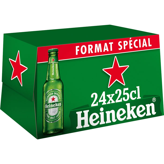 HEINEKEN – Bière blonde 24 x 25 cl