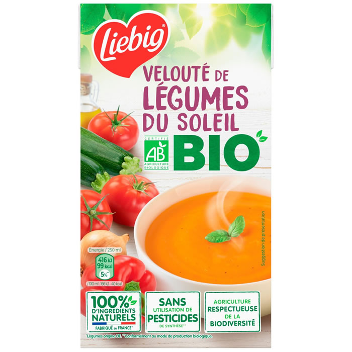 LIEBIG – Soupe velouté de légumes du soleil bio 1 L