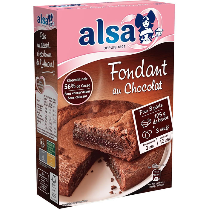 ALSA – Préparation pour fondant au chocolat 320 g