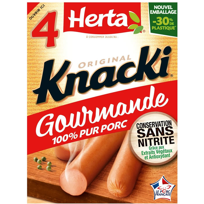 HERTA Knacki – Saucisses de Strasbourg sans nitrite (280 g)
