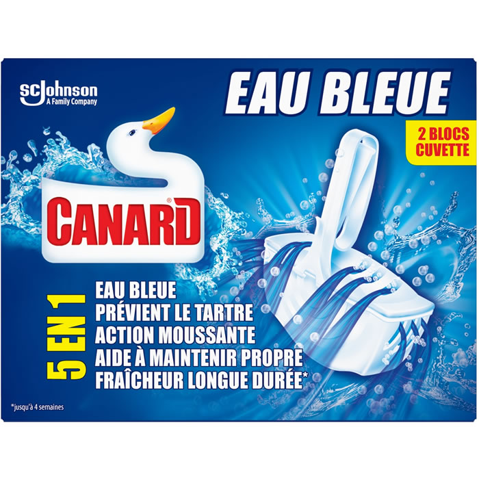 CANARD Bloc WC 5en1 eau bleue anti-tartre 2 blocs