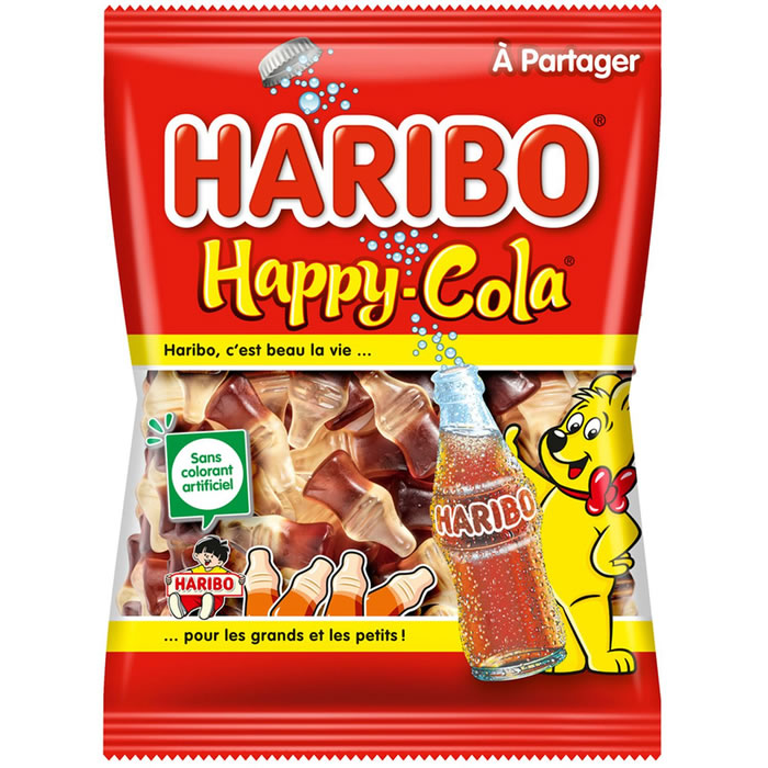HARIBO Happy Cola Bonbons gélifiés aromatisés au cola 300g