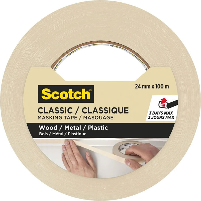 SCOTCH Classique ruban adhésif de masquage 100 m (24 mm)