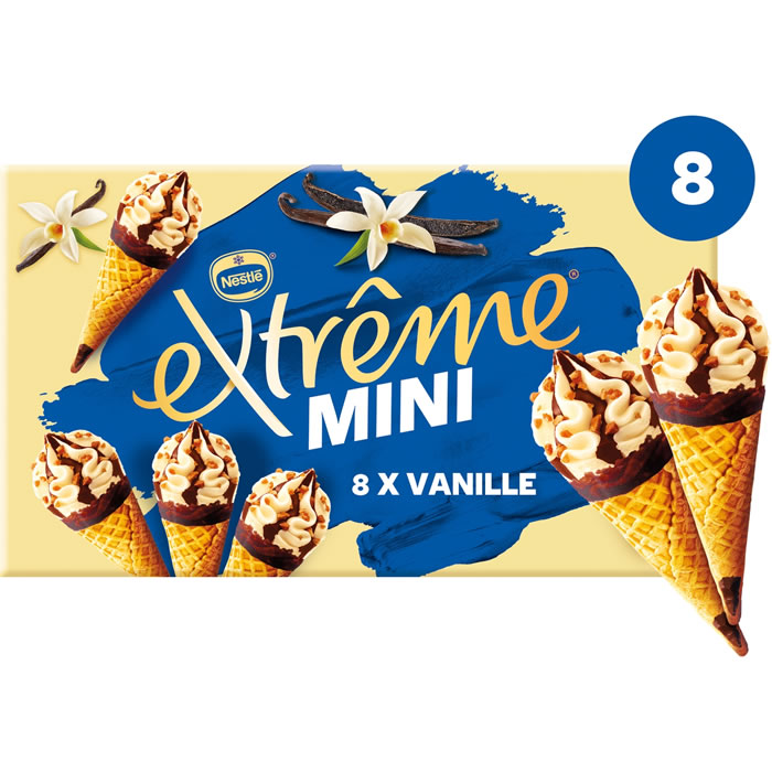 EXTRÊME – Mini cônes glacés à la vanille 8x39g