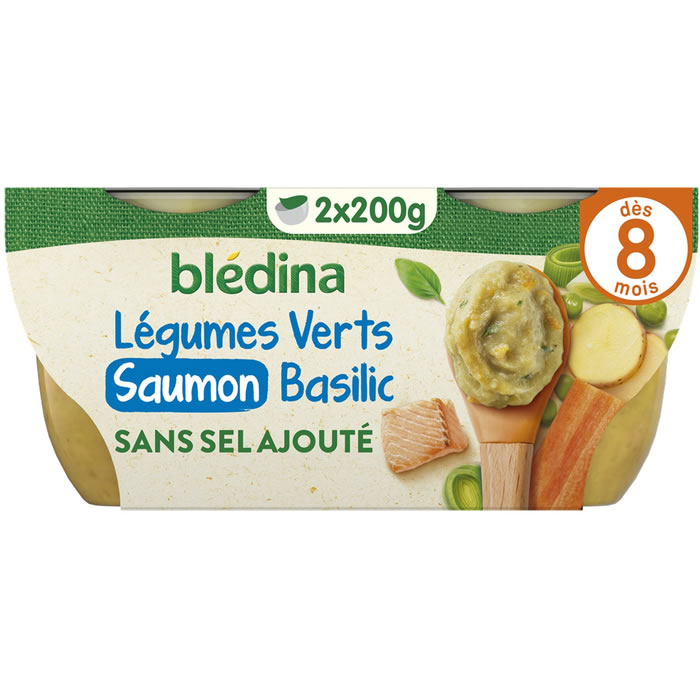 BLEDINA – Mouliné de carottes, riz et jambon 2x200g