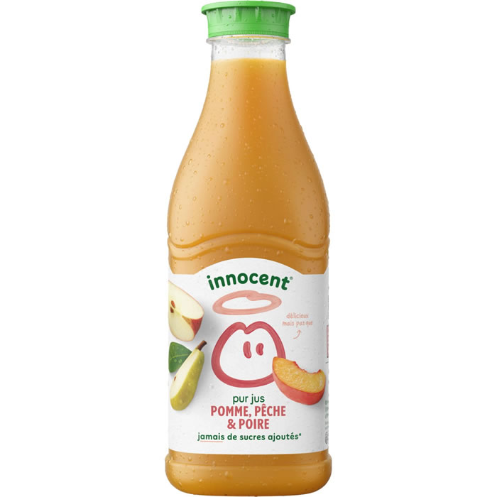 INNOCENT – Pur jus de pomme, poire et pêche 90 cl