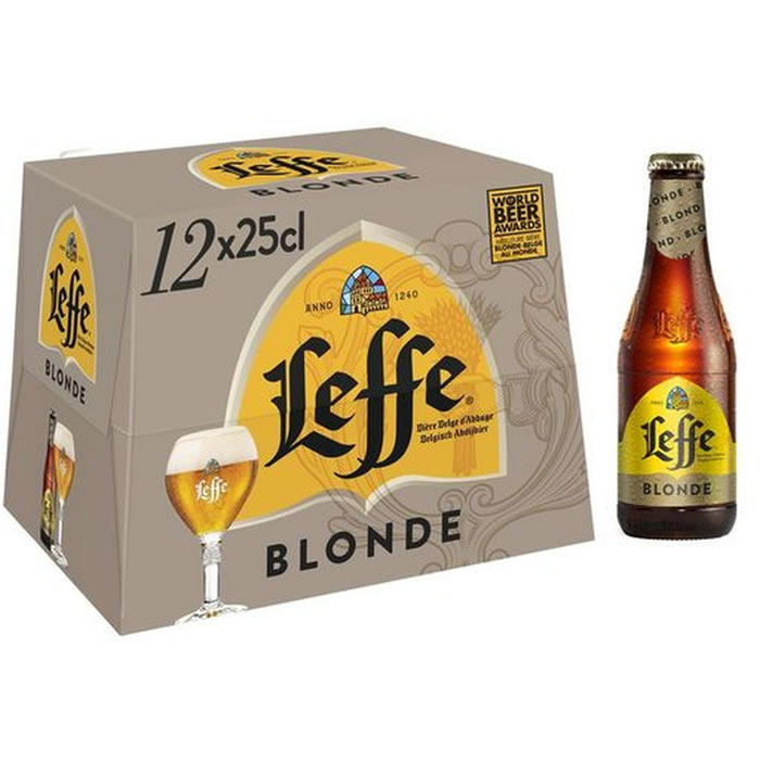 LEFFE – Belge Bière blonde 12 x 25 cl