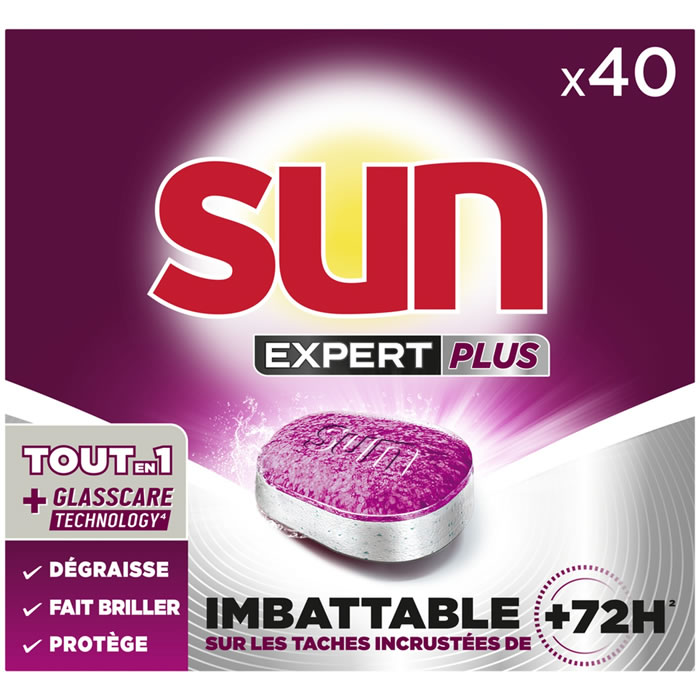SUN Expert Plus Tablettes lave-vaisselle Regular 40 tablettes