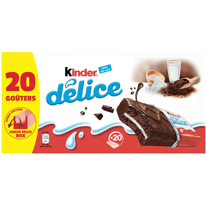 KINDER Délice – Gâteaux au cacao fourrés au lait 780g
