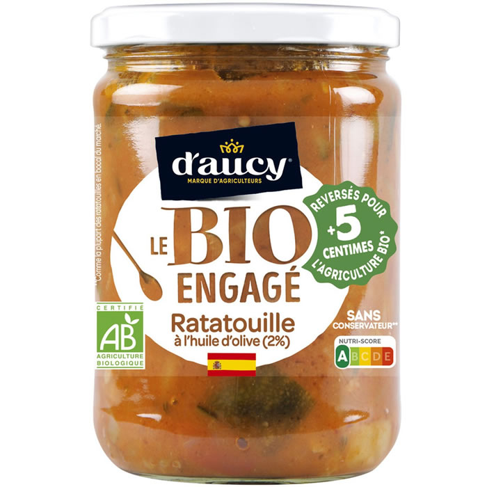 D’AUCY – Ratatouille cuisinée à l’huile d’olive bio 530g