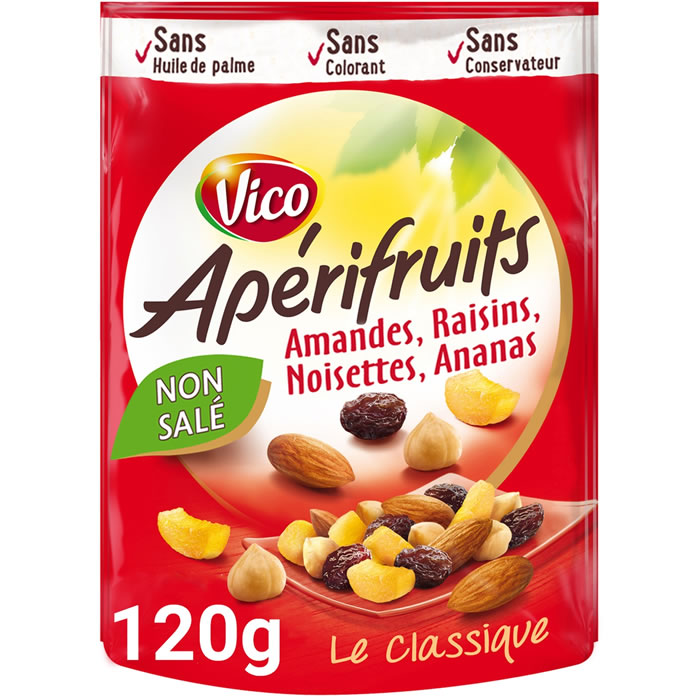 VICO Apérifruits Mélange de Fruits et Graines 120g