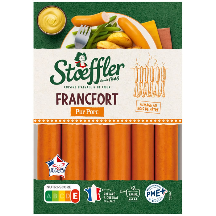 STOEFFLER La Francfort – Saucisses de Francfort (6 x 40 g)