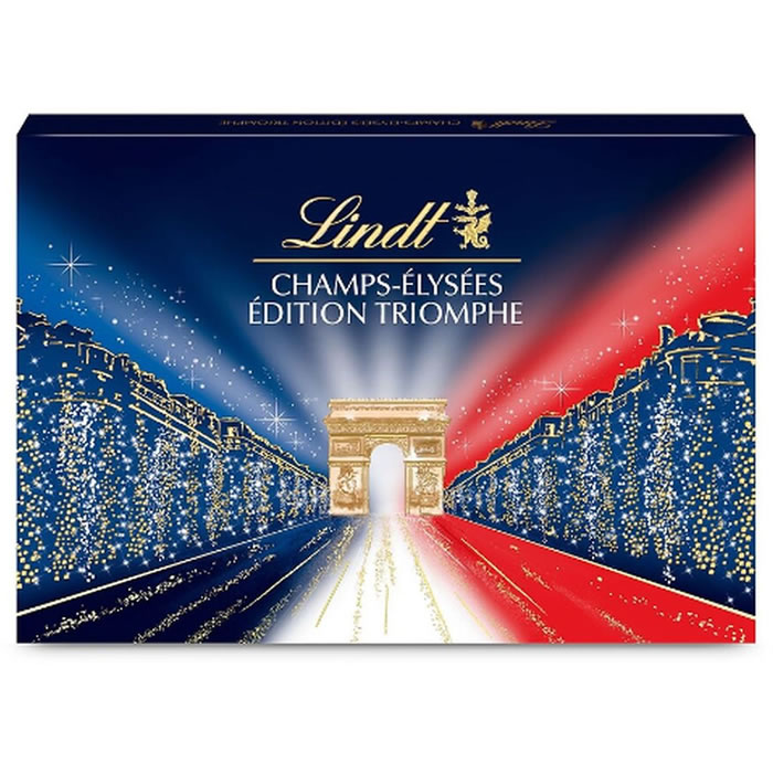 LINDT Champs-Elysées – Bouchées au chocolat au lait, noir et blanc 460g