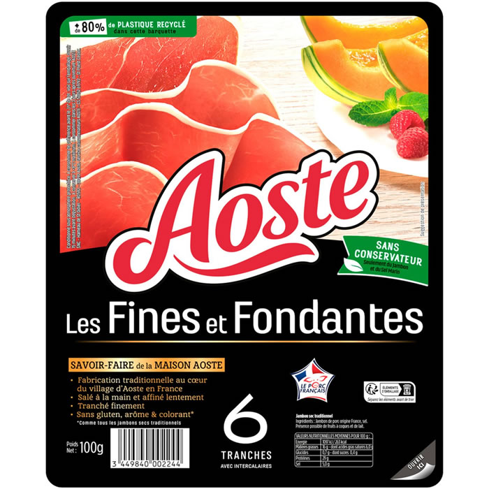 AOSTE Les Fines et Fondantes – Jambon sec (100 g)