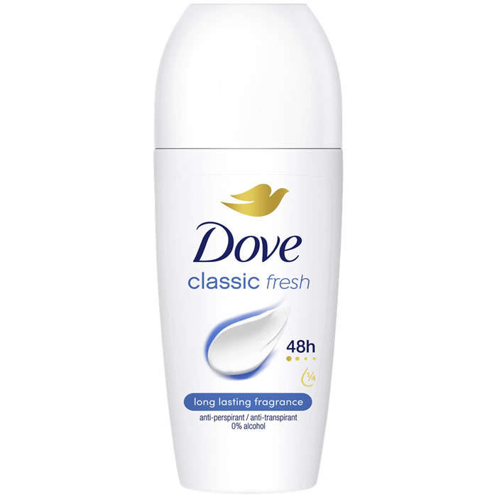 DOVE Classic – Déodorant bille anti-transpirant 48h 50 ml