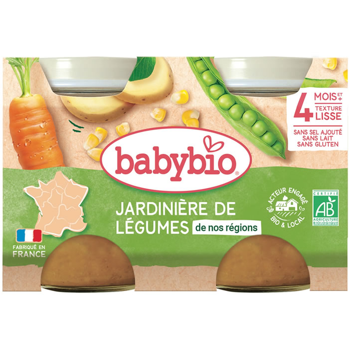 BABYBIO – Jardinière de légumes 2×130 g
