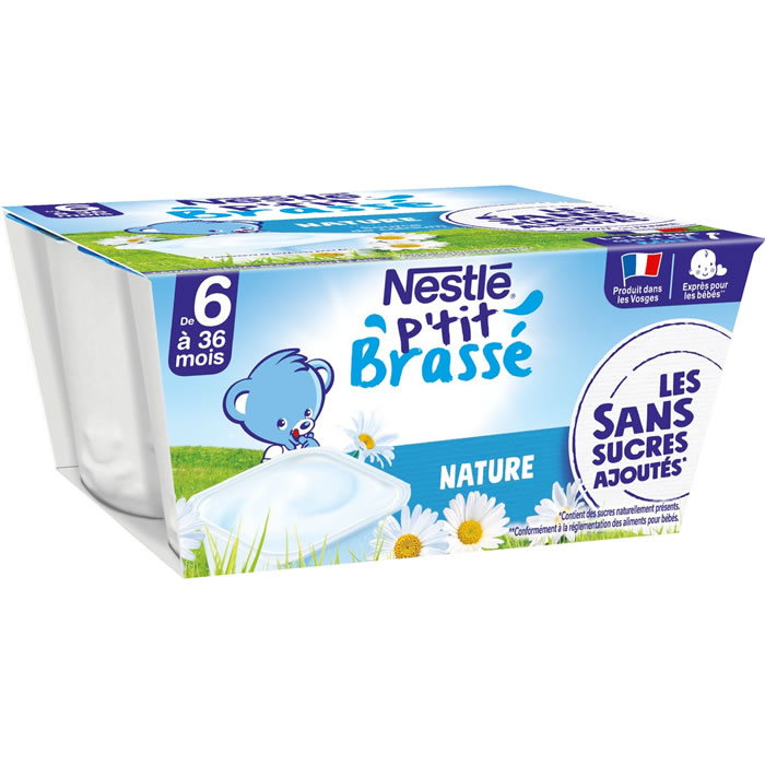 NESTLE P’tit Brassé – Dessert nature 4 x 90 g