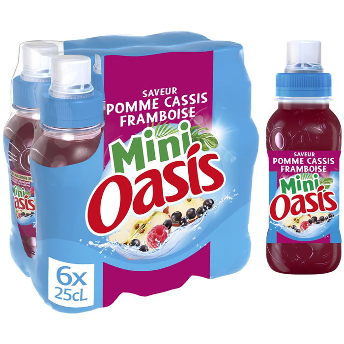 OASIS – Boisson à la pomme, cassis et framboise 6 x 25 cl