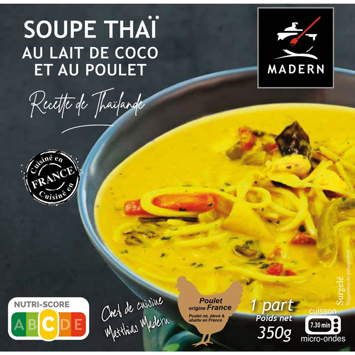 MADERN – Soupe thai au lait de coco et au poulet 350g