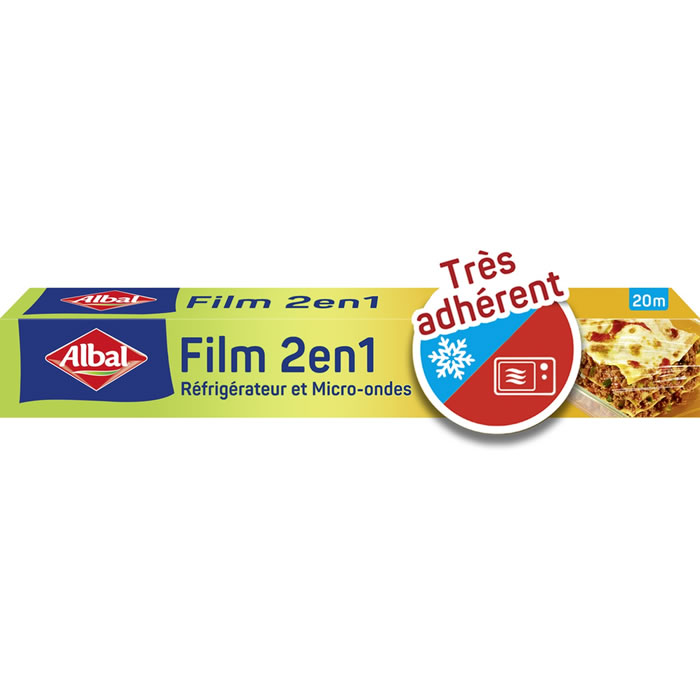 ALBAL Film fraîcheur alimentaire 2 en 1 20 m