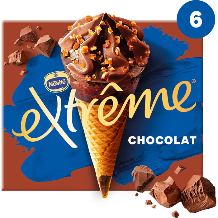 EXTRÊME – Cônes glacés au chocolat 6x71g