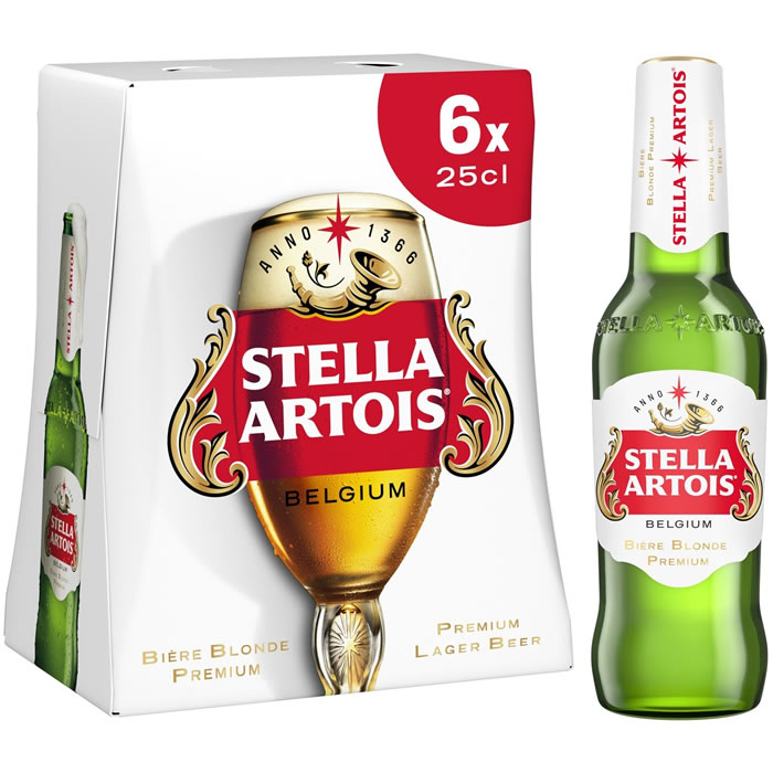 STELLA ARTOIS – Bière blonde Belge 6 x 25 cl