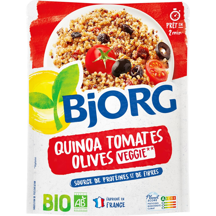 BJORG – Quinoa à la tomate et olives micro-ondes bio 250 g