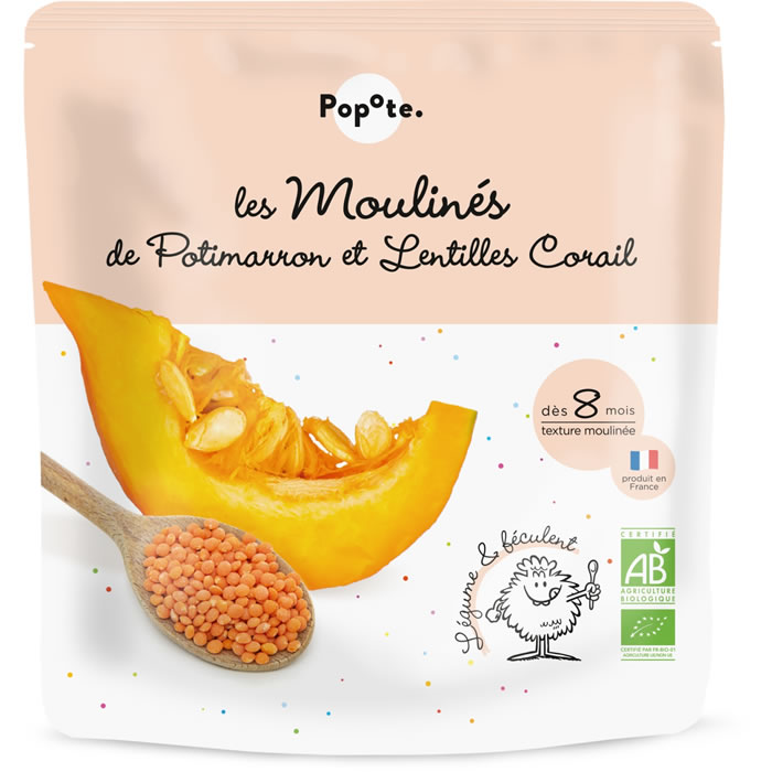 POPOTE – Purée de potimarron et lentilles corail 180 g