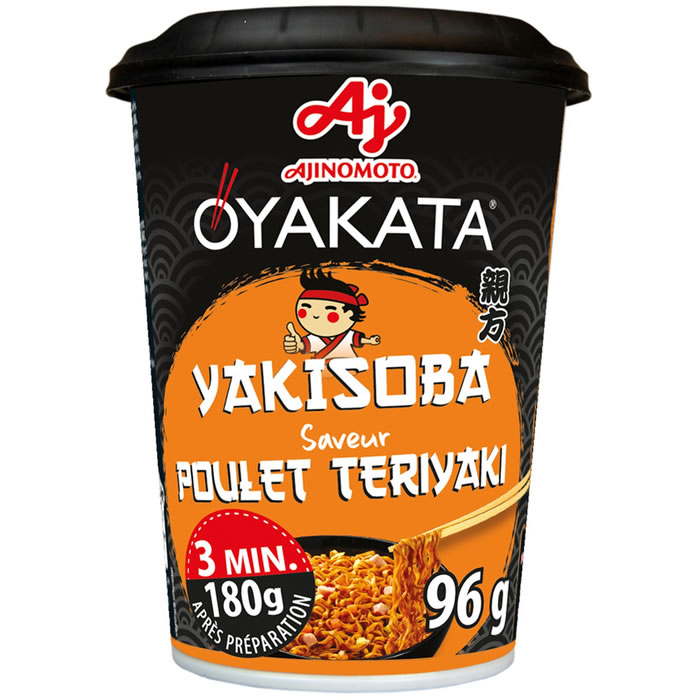 AJINOMOTO Oyakata – Nouilles sautées Yakisoba au poulet teriyaki – 96 g