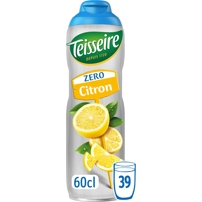TEISSEIRE – Sirop de citron sans sucres Zéro 60 cl
