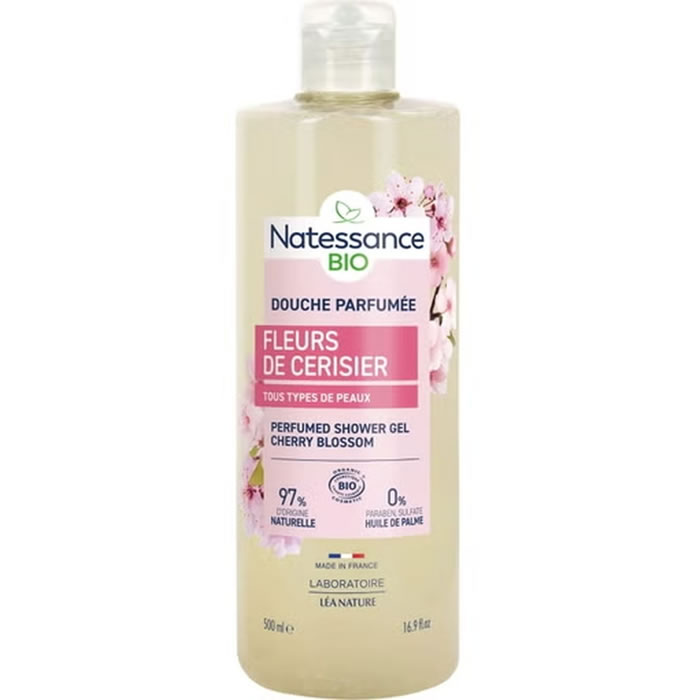 NATESSANCE Gel douche fleurs de cerisier 500 ml