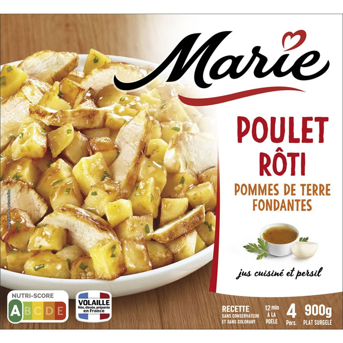 MARIE – Poulet rôti et pommes de terre fondantes 900g