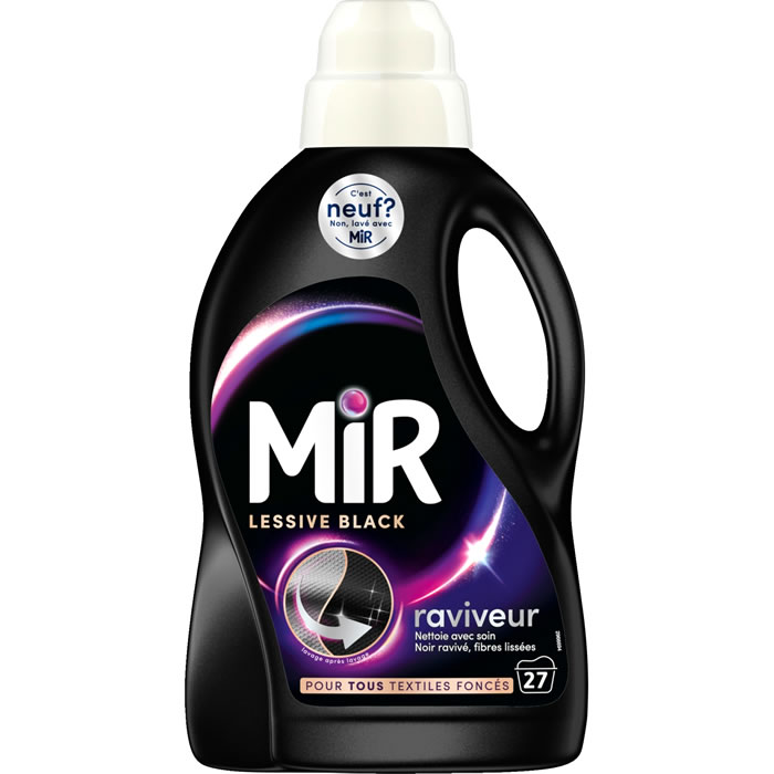 MIR Black Lessive liquide pour linge noir et foncé 1,35 L 27 lavages