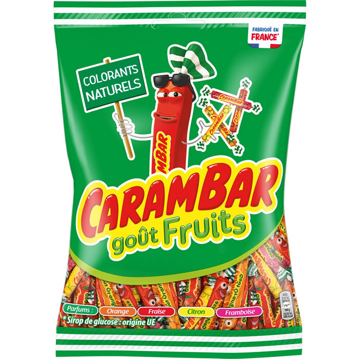 CARAMBAR Bonbons tendres aromatisés aux fruits 320g