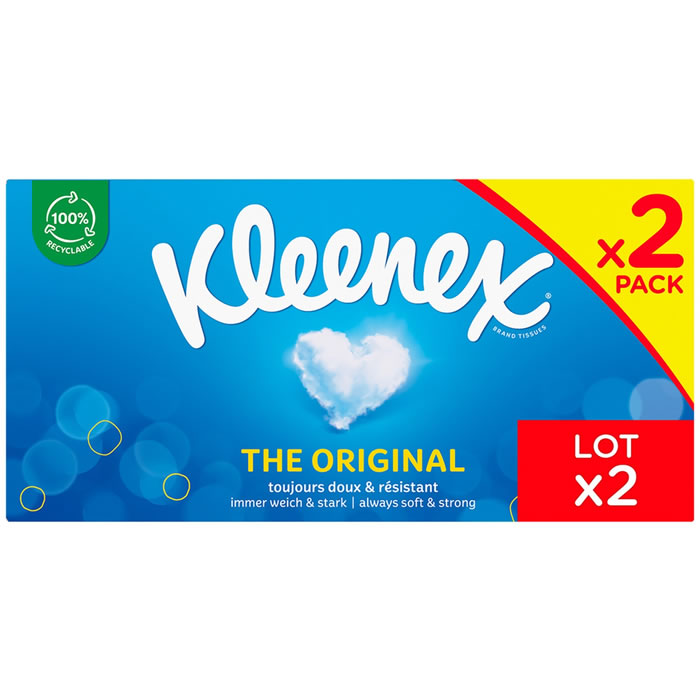 KLEENEX Original Mouchoirs boîte 2 x 72 mouchoirs