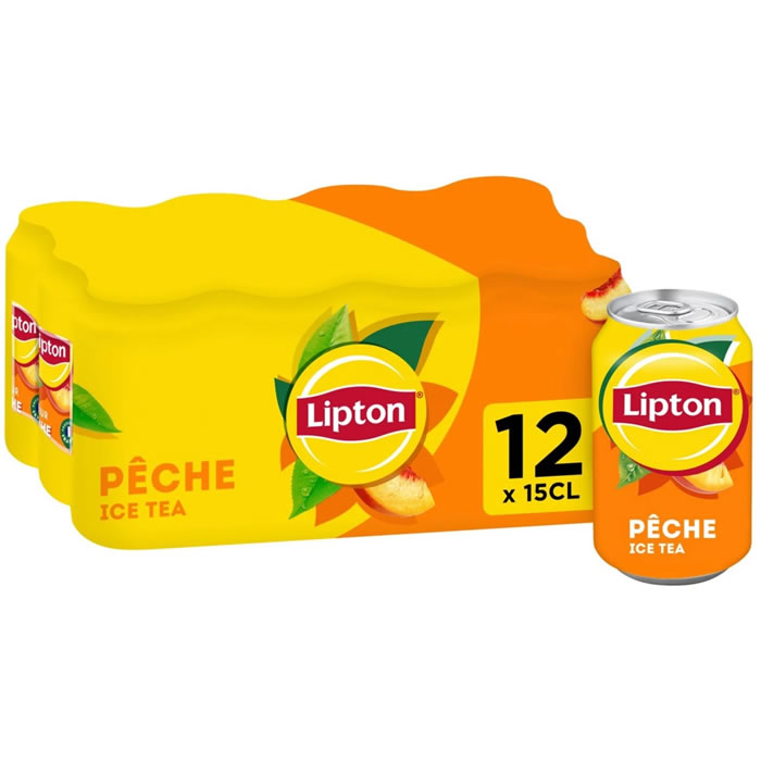 LIPTON Ice Tea – Thé glacé aromatisé à la pêche 12 x 15 cl