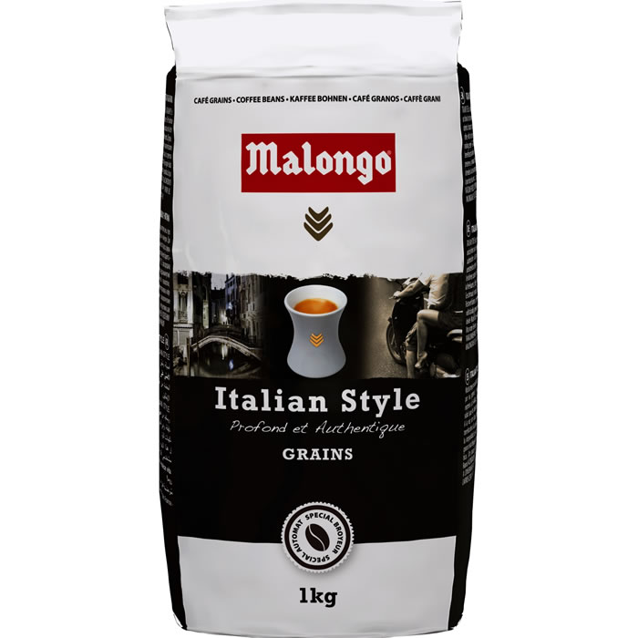 MALONGO Italien Style – Café en grain Grand Format 1kg