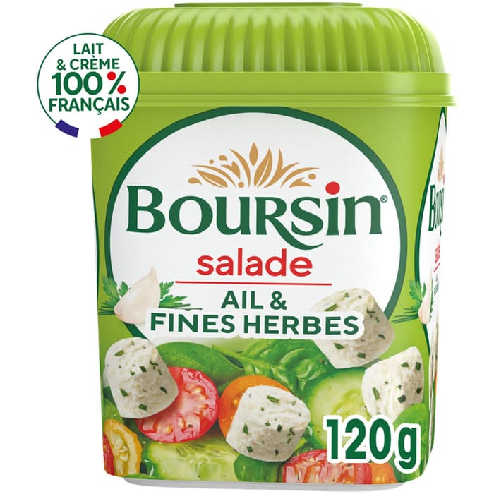BOURSIN – Fromage frais à l’ail et fines herbes 120g
