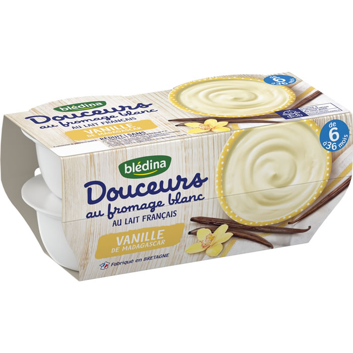 BLEDINA – Dessert lacté à la vanille 4 x 100 g