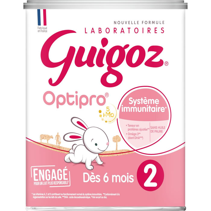 Lait 2ème âge en poudre 6/12 mois GUIGOZ Optipro