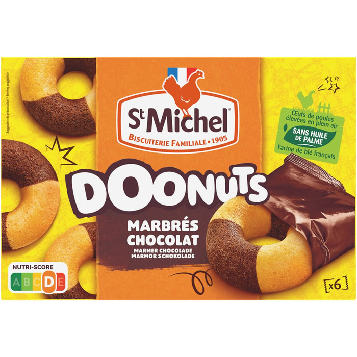 ST MICHEL Doonuts – Gâteaux marbrés au chocolat au lait 180g
