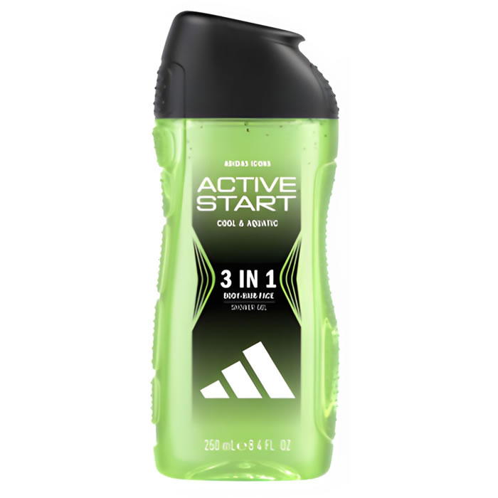 ADIDAS Active Start – Gel douche homme revitalisant 3en1 250 ml