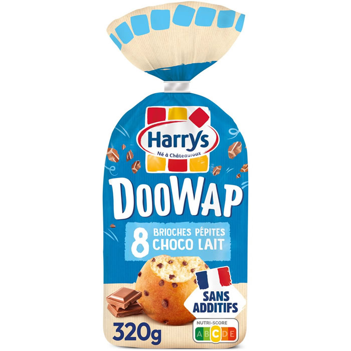 HARRYS DooWap – Brioches aux pépites de chocolat au lait 320 g