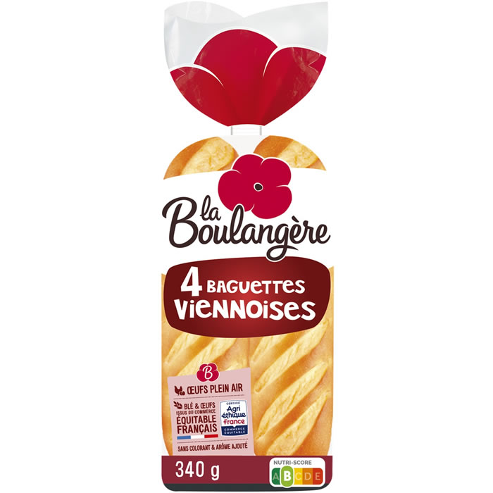 LA BOULANGERE – Baguettes viennoises fendues 340 g