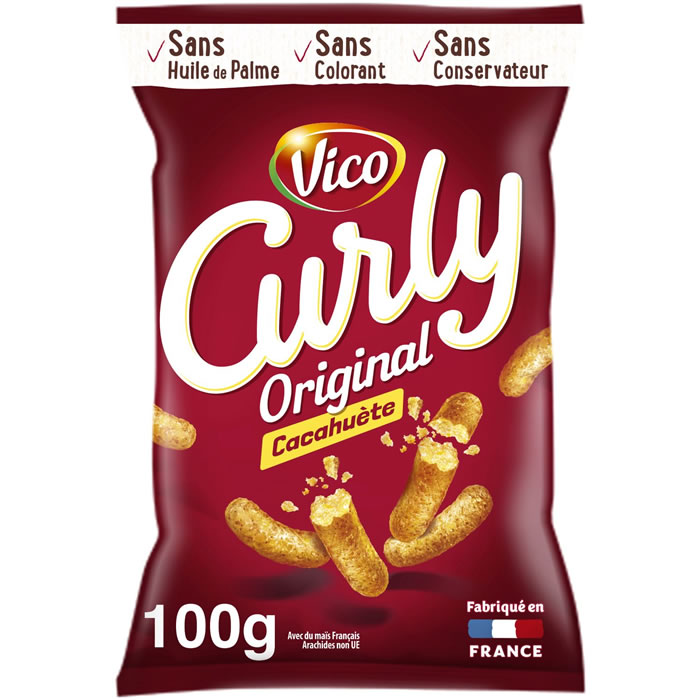 VICO Curly – Soufflés à la cacahuète original 100g