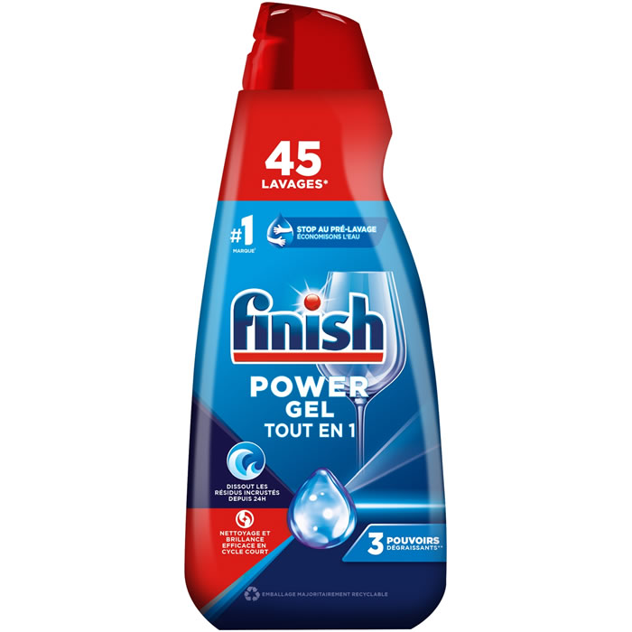 FINISH Power Gel lave-vaisselle propreté et brillance 900 ml