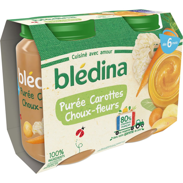 BLEDINA – Carottes et chou-fleur 2×200 g
