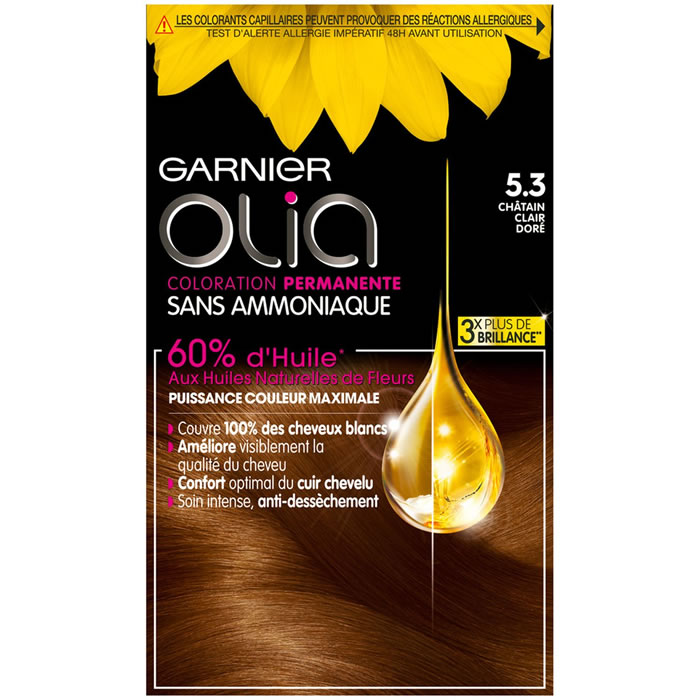 GARNIER Olia – Coloration permanente châtain clair doré 5.3